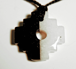Black and White Chakana Necklace