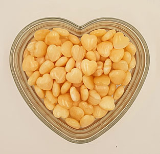 Soul-Raising Session Talisman - Small Yellow Calcite Heart