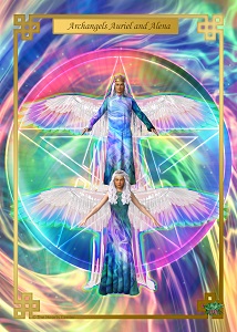 Archangels Auriel and Alena 5x7