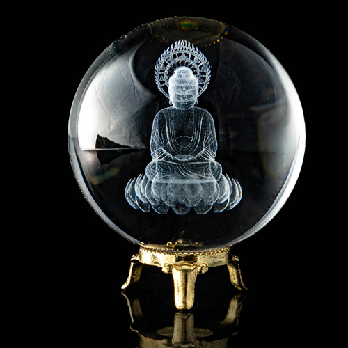 Glass Sphere - Buddha