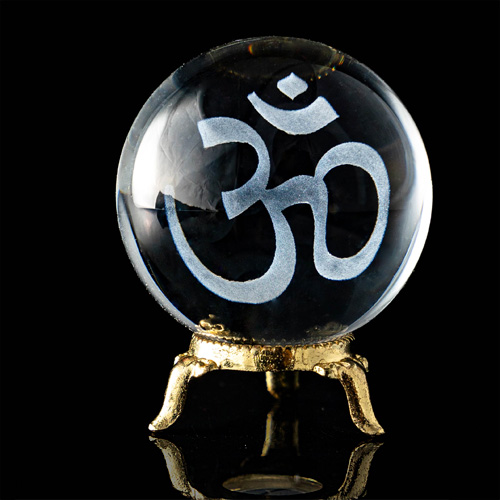 Glass Sphere - Om